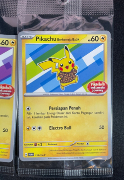 Pikachu Berkemeja Batik 101 154 155 190/SV-P Pokemon Indonesian Exclusive SEALED - Image 5
