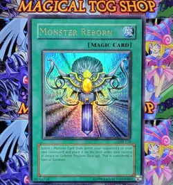 Yugioh Monster Reborn LOB-118 Ultra Rare Original Print Konami 2002 NM - Image 1