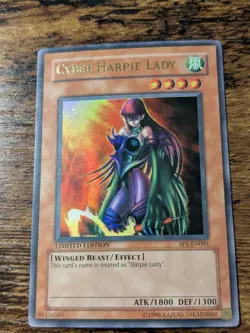YU-GI-OH CYBER HARPIE LADY SP1-EN001 LIMITED EDITION ULTRA RARE LP - Image 1