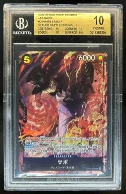 2022-23 One Piece Promos Japanese Sabo P Sealed Battle Vol 1 #OP04083 BGS 10 - Image 1