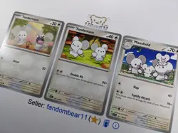 TANDEMAUS MAUSHOLD All 3 Cards Evolution SET 2023 Scarlet & Violet Base Pokemon - Image 4