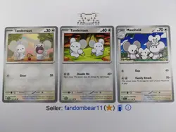 TANDEMAUS MAUSHOLD All 3 Cards Evolution SET 2023 Scarlet & Violet Base Pokemon - Image 5