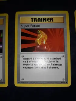 Super Potion Shadowless Base Set 90/102 Pokemon Card. - Image 1