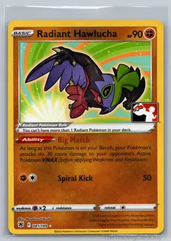 Radiant Hawlucha Radiant Rare Prize Pack Series Cards Holo 081/189 NM - Image 1