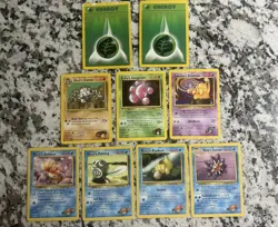 Pokemon Cards 9 Card Lot 1995, 96, 98 Gym Heroes - Image 1