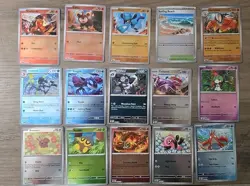 Pokemon TCG Mega Evolution 15 Card Reverse Holo Lot NM - Image 1