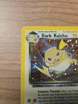 Pokemon Dark Raichu Holo Card 83/82 Vintage WOTC, LP Condition - Image 5