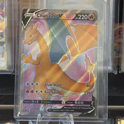 Pokemon TCG Charizard v Sword & Shield SWSH050 Full Art Black Star Promo Card - Image 2