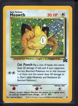 Meowth #10 Black Star Promo (MP) Pokemon Card WOTC 2000 - Image 1