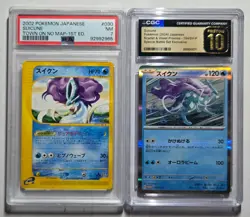 Suicune card bundle, #030 PSA 7-1st ED., 194/SV-P PRISTINE 10 CGC, Pokemon RARE - Image 1