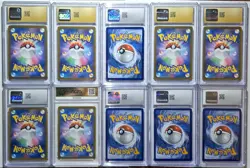 Pokemon Card Bundle, 10 Graded Pokemon Slabs, SR UR AR Holos & more! RARE - Image 2