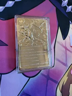 23K Gold Plated CHARIZARD Trading Card 1999 Burger King Pokemon Ball - w Box - Image 3