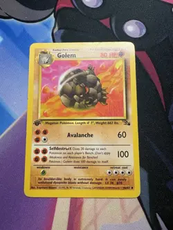 Pokemon TCG Golem Fossil, 1st Edition Uncommon Card 36/62 - Image 1