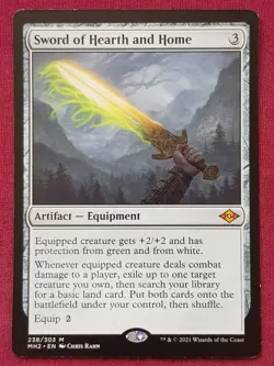 Magic The Gathering MODERN HORIZONS 2 MH2 SWORD OF HEARTH AND HOME card MTG - Image 1