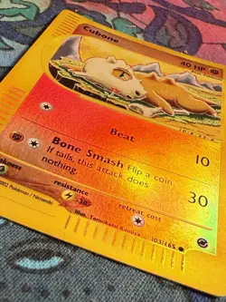 Pokemon 2002 Cubone Reverse Holo Expedition Card 103/165 WOTC E-Reader - Image 5