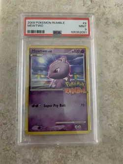 Pokemon TCG 2009 Rumble Mewtwo Promo Holo Basic Psychic PSA 9 Card 9/16 - Image 1