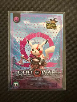 God of War (Purple Holo) Pikachu Cosplay E16 Pokemon Card Box Hit - Image 1