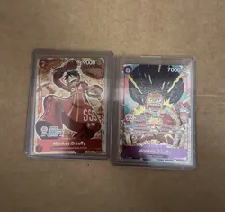 One Piece TCG Bandai Card Game Fest Monkey D. Luffy OP07-073 & P-080 - Image 1