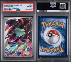 Pokemon Bulbasaur Illustration Rare Holo Card 2025 Mega Evolution 133/132 - Image 3