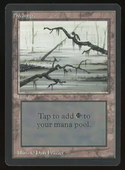 1993 MTG Magic the Gathering Beta Swamp V1 NM Raw Gaming Card TCG - Image 1