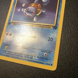 Squirtle 68/82 Team Rocket First Edition Pokemon Card Mint Condition - Image 3