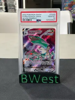 PSA 10 Rayquaza Vmax Silver Tempest Full Art TG20 Pokemon TCG Card Graded Chase - Image 1