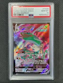 PSA 10 Rayquaza Vmax Silver Tempest Full Art TG20 Pokemon TCG Card Graded Chase - Image 2
