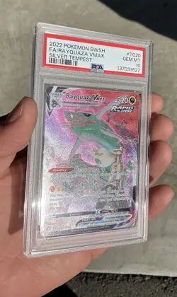 PSA 10 Rayquaza Vmax Silver Tempest Full Art TG20 Pokemon TCG Card Graded Chase - Image 4