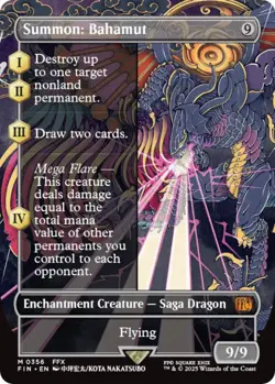 BORDERLESS Summon: Bahamut - #356 - Mythic Final Fantasy FOIL - Image 1