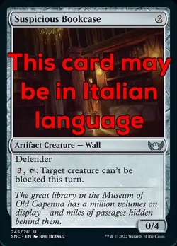 MTG SUSPICIOUS BOOKCASE FOIL EXC - LIBRERIA SOSPETTA 245 - SNC - MAGIC - Image 1