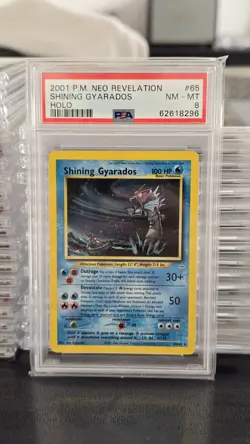 Pokemon 2001 Shining Gyrados Psa 8 Neo - Image 1