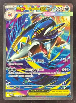 2025 Pokemon Phantasmal Flames #127/094 Mega Sharpedo Special Illustration Rare - Image 1