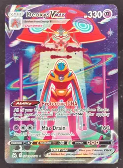 2023 Pokemon Sword & Shield Crown Zenith Galarian Gallery #GG45/GG70 Deoxys VMAX - Image 1
