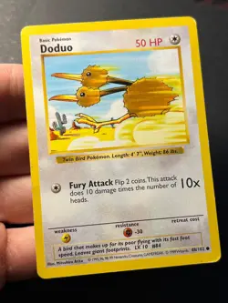 Doduo 48/102 Shadowless Base Set - Common Pokemon Card - WOTC MP - Image 4