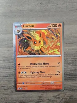 Pokemon TCG Flareon SVP167 Black Star Promo Holo Prismatic Evolutions NM - Image 1