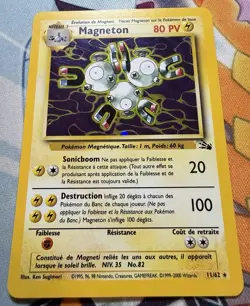 Pokemon French Magneton Fossil 11/62 Holo - Vintage WOTC - See Pics - Image 1