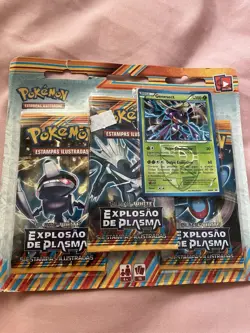 2013 Pokemon Portuguese Plasma Blast Genesect Factory Sealed Triple Blister - Image 1