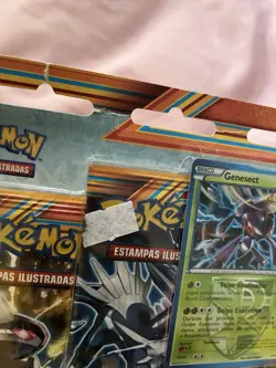 2013 Pokemon Portuguese Plasma Blast Genesect Factory Sealed Triple Blister - Image 2