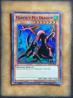 Yugioh Harpie's Pet Dragon LDS2-EN066 Ultra Rare 1st Ed PURPLE NM - Image 1
