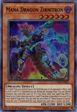 Mana Dragon Zirnitron - CYHO-EN021 - Super Rare - 1st Edition - Lightly Played - Image 1