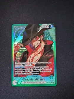 One Piece TCG Dracule Mihawk OP14-020 Leader Alt Art - Image 1