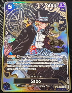 One Piece TCG Sabo 2nd Anniversary (OP04-083) NM, Foil English - Image 1