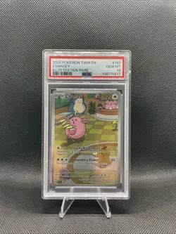 Pokemon TCG Chansey Illustration Twilight Masquerade Card 187/167 PSA 10 Gem MT - Image 1