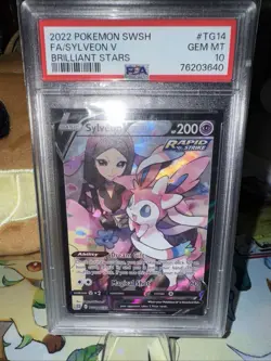 Pokemon Card Sylveon V Brilliant Stars TG14 German - PSA 10 GEM MT - Image 1