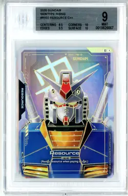 BGS MINT 9 Gundam Card Game Resource R-002 C++ Gundam Newtype Rising 2025 - Image 1