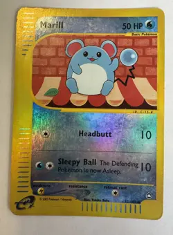 Marill 53/147 2002 Reverse Holo Pokemon Card TCG MP - Image 1