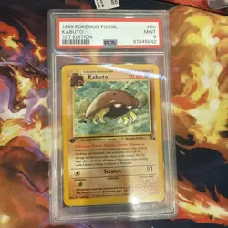 PSA 9 Kabuto 50/62 1st Edition Fossil Non Holo Pokemon Card - Image 1