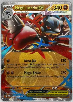 Pokemon TCG 2 X Card Mega Lucario EX Bundle - English & Japanese Versions MINT - Image 3