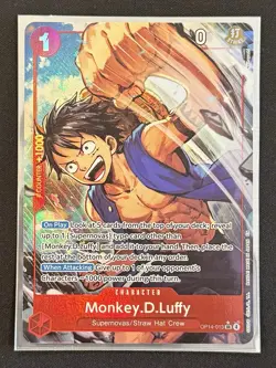 One Piece TCG OP14-013 Monkey .D. Luffy AA Alt Art Card Game CCG English NM - Image 1