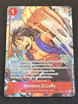One Piece TCG OP14-013 Monkey .D. Luffy AA Alt Art Card Game CCG English NM - Image 2